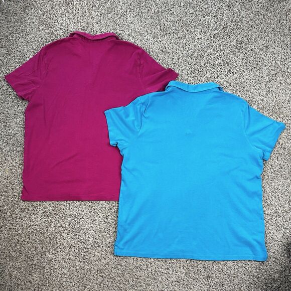 APT 9 Set of 2 Men's Short Sleeve Blue Pink Colored Polo Shirt Size XL Cotton - Picture 2 of 7
